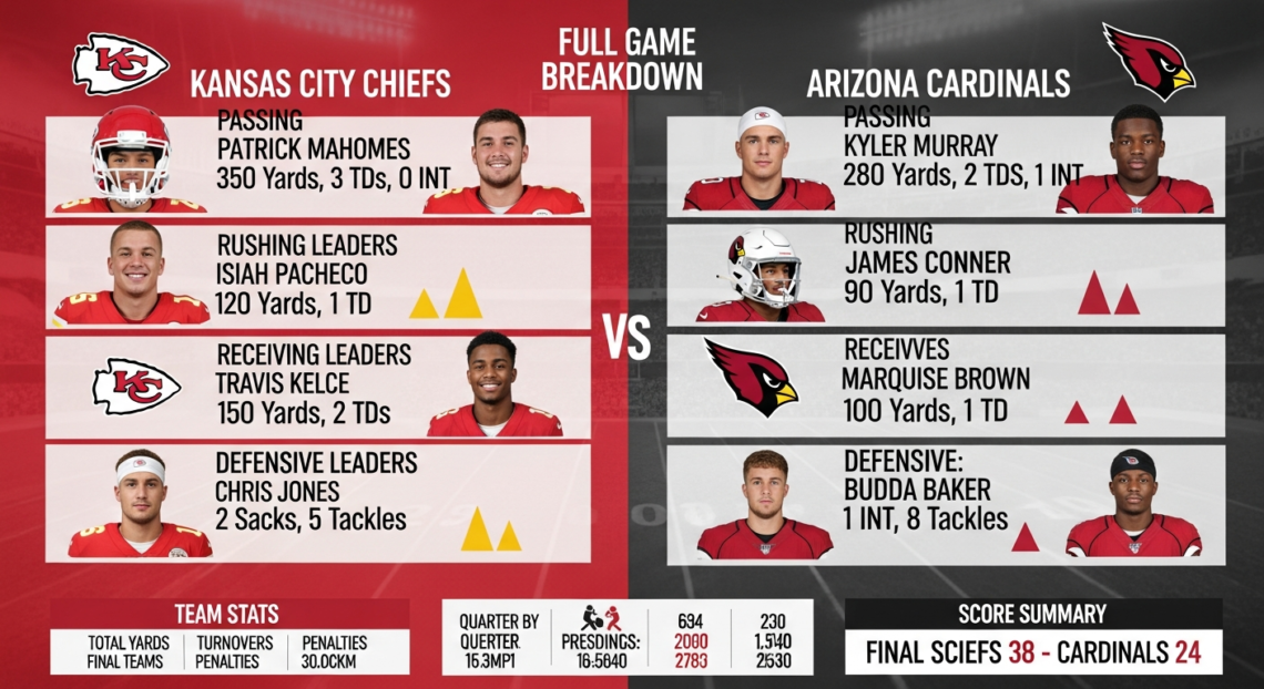Kansas City Chiefs vs Arizona Cardinals match player stats